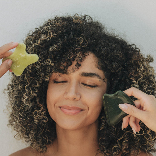 NATIV SENS Genuine Nephrite Jade Gua Sha Facial Scraping Tool w/ Deep & Meaningful Metaphysical & Energetic Frequencies - Face, Neck, Decolletage, Hair & Scalp.